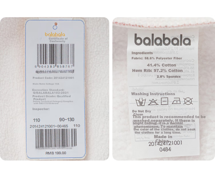 BALABALA Girls' Fleece-Lined Sweatshirt, Sweet And Cute Autumn/winter Top 5
