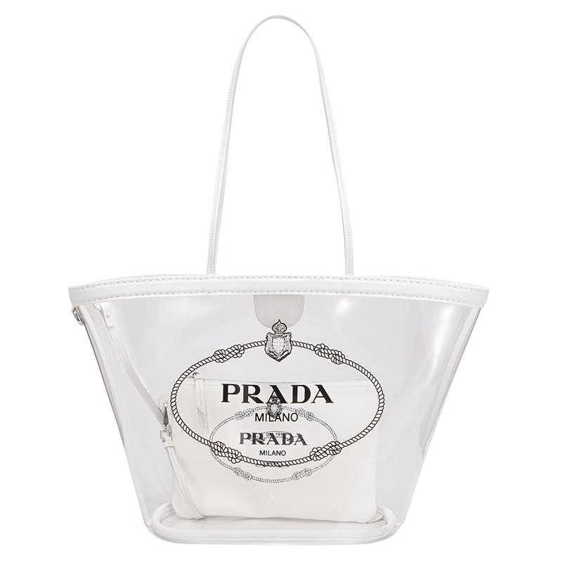 普拉达 prada 女士蓝色透明手提包 1bg166 2by5 f0215 v moo
