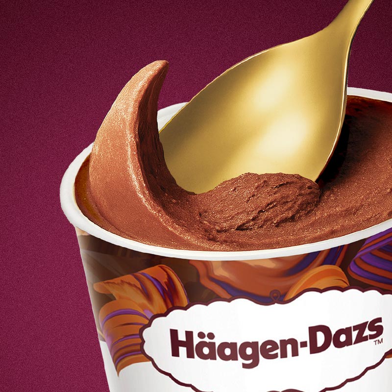 哈根达斯（Haagen-Dazs）比利时巧克力口味大桶冰淇淋473ml 家庭装 雪糕