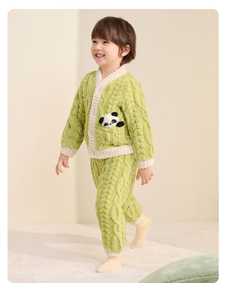 Balabala BalaOne Kids Homewear Set Boys Girls 2025 Winter Coral Fleece Warm 208425171206 4