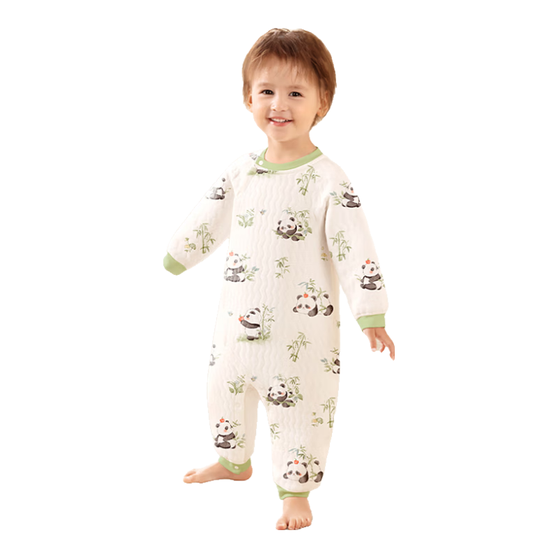 Aibedila Baby Spring Air Layer Warm Romper Infant Jumpsuit Crawling Suit