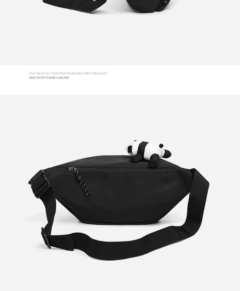 Viney Men's Crossbody Bag, Waist Pack, Chest Pack, Large Capacity Backpack, Travel Bag, Commuter Shoulder Bag, Portable Phone Bag, High-End 3