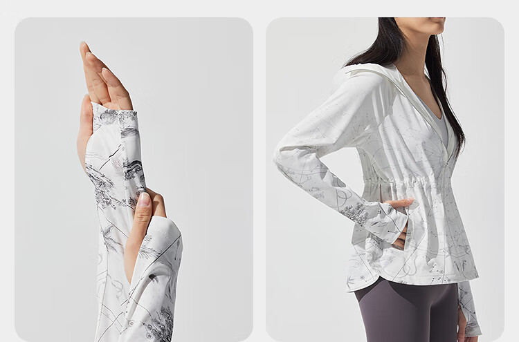 BOSIDENG Summer National Standard Original Yarn Women's Sun Protection Jacket UPF100+ UV Protection Casual Sports Travel Coat 24