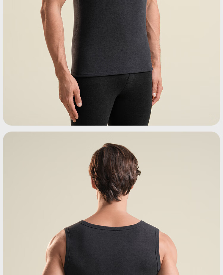 YUZHAOLIN Men's Wool-Filled Warm Vest Thickened Fleece Lined Large Size Sleeveless Autumn Winter Base Layer Jacket 15