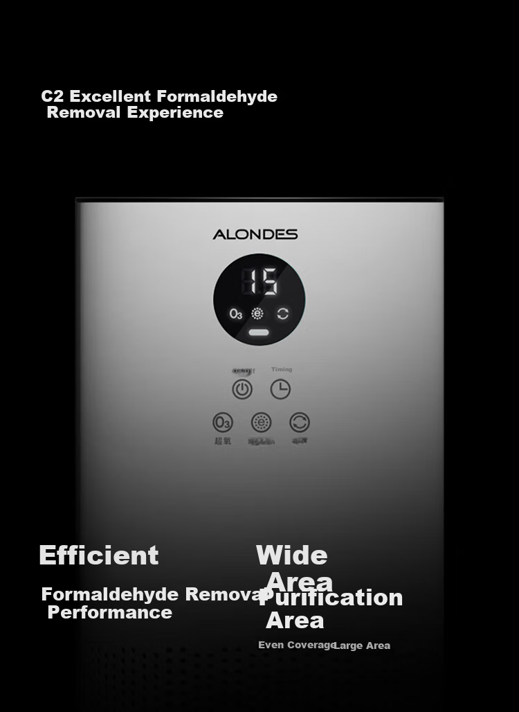 Oulangdesi ALONDES Formaldehyde Removal Air Purifier, New Home Decoration Light Catalytic Standing Plasma Sterilization Intelligent Smoke And Formaldehyde Eliminator C2plus Gift 3