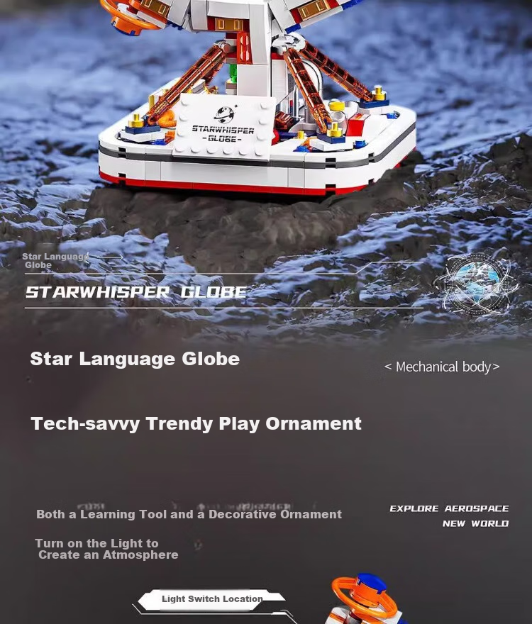 Lianhe Chuangxiang Compatible with LEGO Globe Building Blocks, Geography Toy for Children Aged 6-12, Birthday Gift for Boys 10