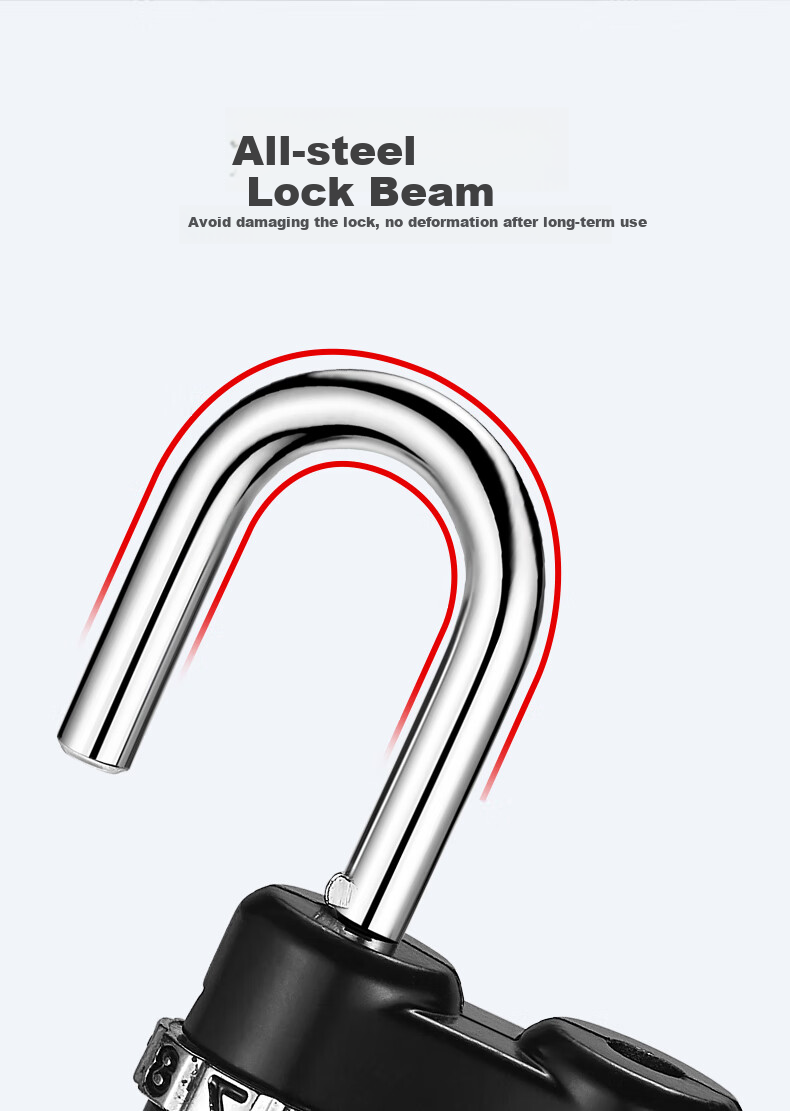 IGear Four-Digit Combination Padlock, Large Outdoor Waterproof Rust-Resistant Metal Lock, Tool Box Luggage File Cabinet Mechanical Lock 6