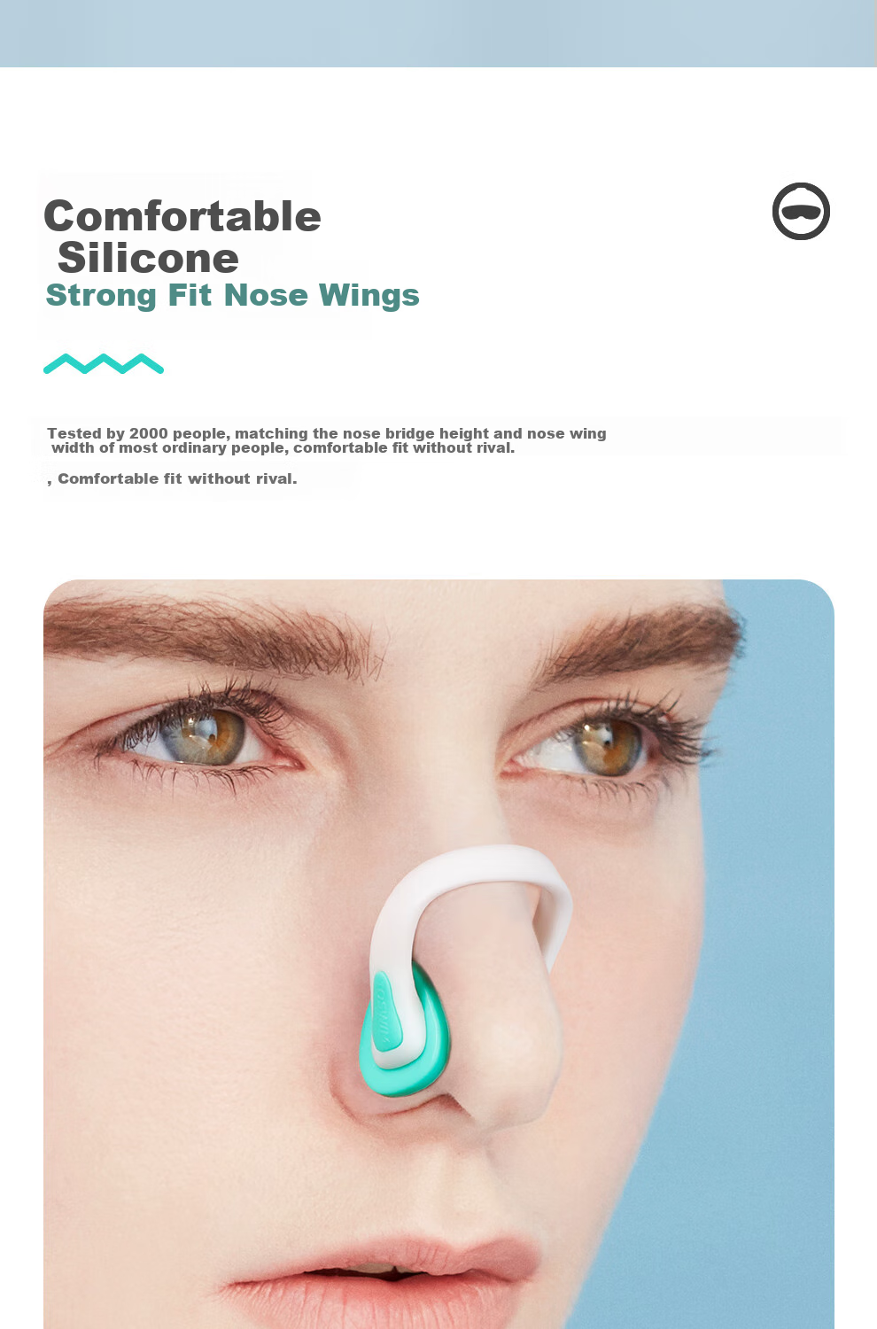 TOSWIM Swimming Nose Clip, Professional Adult Diving Anti-Choking Waterproof Non-Slip Nose Clip, Water Green Snorkeling 4