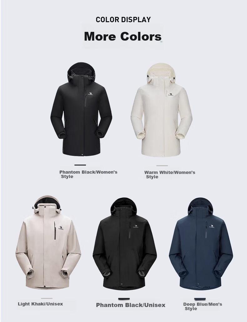 CAMEL Outdoor Triple-Protection down Jacket for Women And Men, Three-In Mountaineering Coat AD22263513A 16