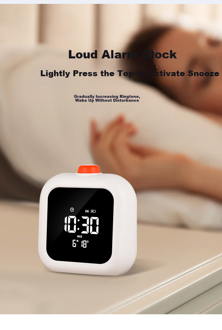Compas Timer Alarm Clock Time Management Visual Aid for Children's Homework And Study, Desktop Stopwatch Clock Gift S5091 White Back-To Season Children's Day Gift 9