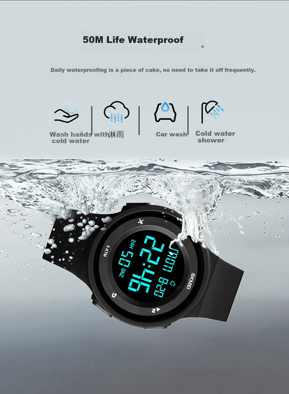 Skmei Student Digital Watch for Middle And High School Students, Teenagers' Sports Watch, Children's Alarm Clock, Time-Telling Watch, Birthday Gift 2045 6