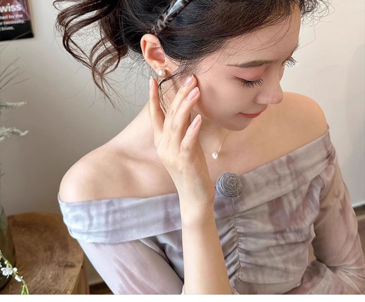 Xiangwan Headband, Vintage Leopard Print Hair Clip, Elegant And Versatile Women's Headwear for Going Out, Non-Slip Hairband, Mid-Autumn Festival Gift for Wome 11