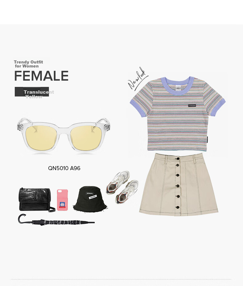 QINA Retro Small Frame Sunglasses for Men And Women, Stylish Sun Glasses, Christmas Gift QN5010A16 7