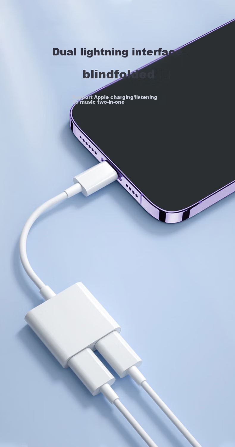 CangHua Apple 18/17/16/15 Earphone Adapter, Type-C to Dual USB-C Audio Converter, Two-In PD27W Fast Charging, for IPhone, IPad Pro Tablet 5