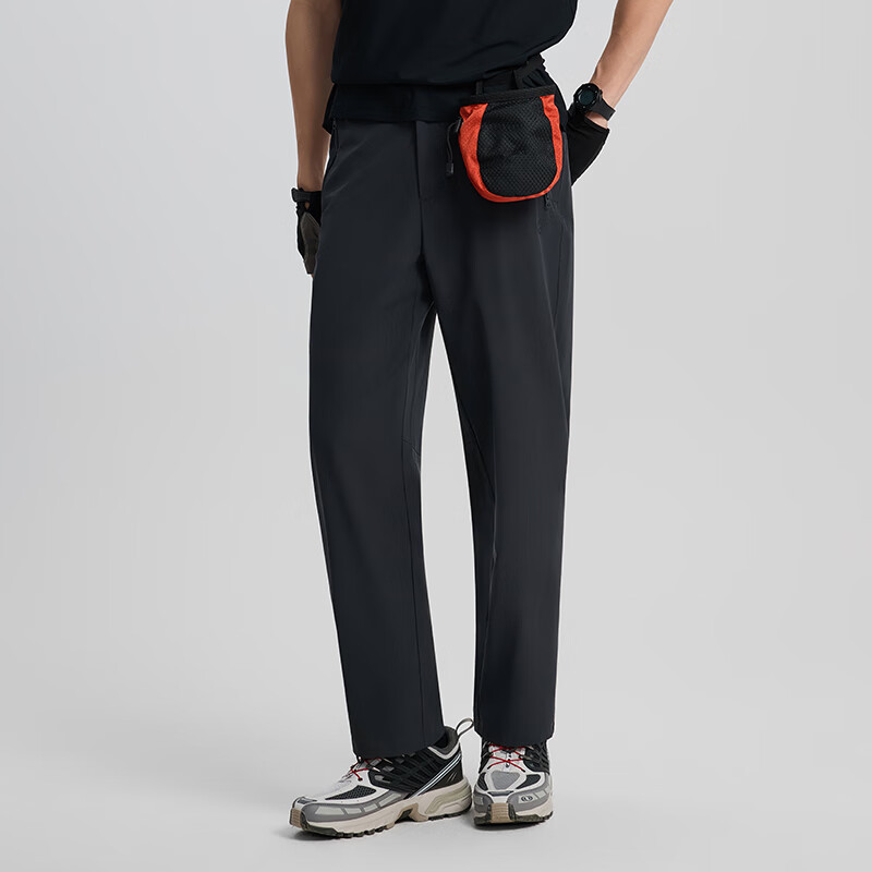 TECTOP Men's Casual Pants, Spring And Summer Outdoor Hiking Quick-Dry Straight-Leg Mountaineering Sports Elastic Trousers, Graphite Gray, Size S