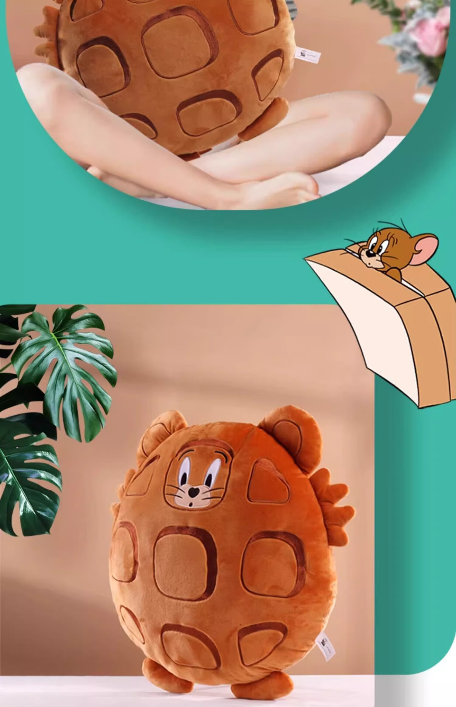 Tom and Jerry Plush Long Body Pillow Sleeping Pillow Girl Hugging Doll Cushion Toy Tom Cat Deluxe Edition 65cm 11