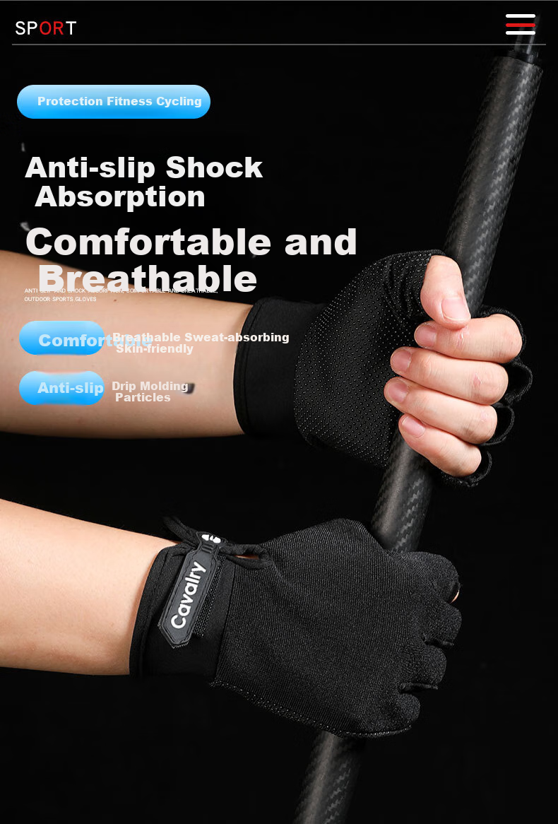 Cavalry Bicycle Gloves, Mountain Bike Summer Half-Finger Short Finger Gloves, Men's And Women's Outdoor Sports Fitness Tactical Cycling Equipment 2