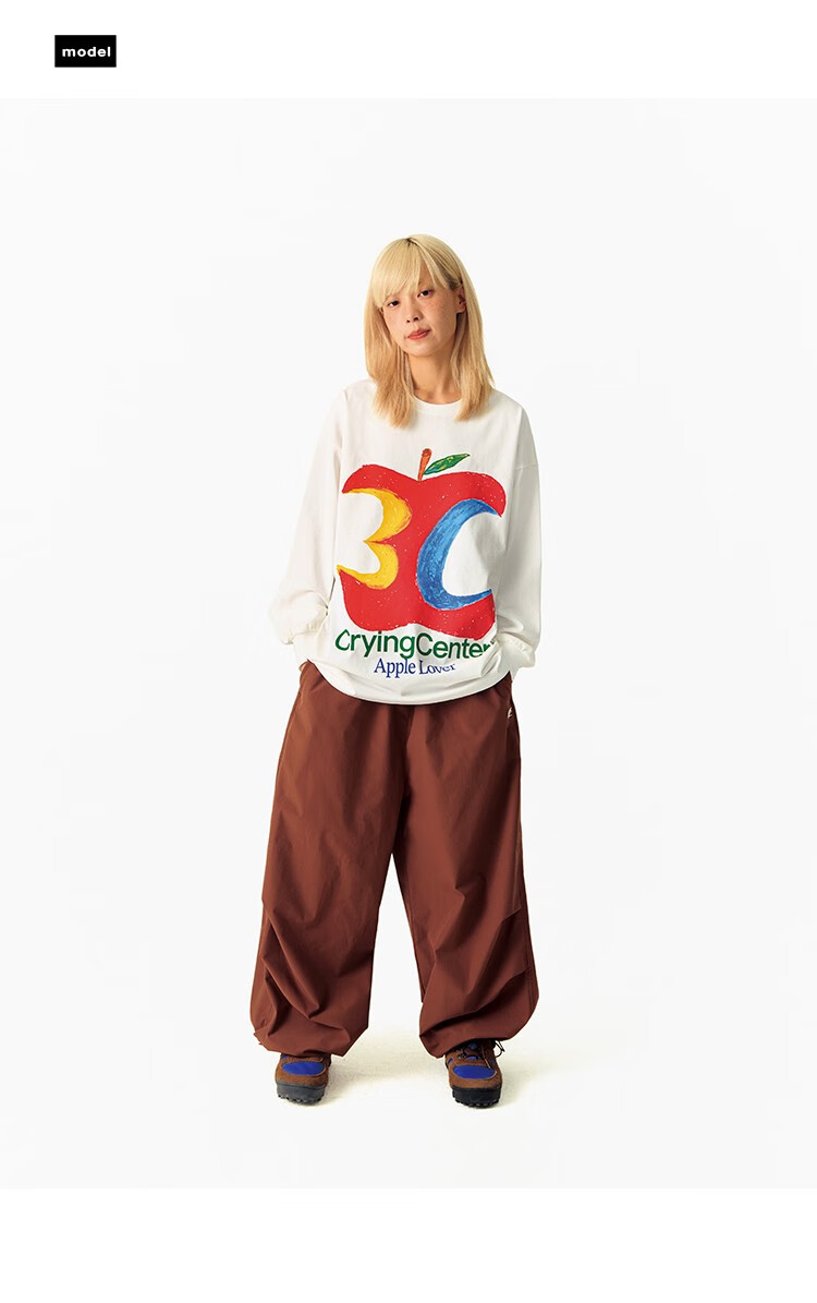 CryingCenter 3C Apple Graffiti Long Sleeve T-Shirt Black M 2