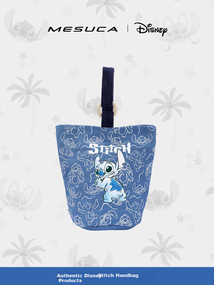 Disney Handbag, Women's Bag, Stitch Denim Canvas Bucket Bag, Cute Girls' Purse, Birthday Gift for Girls 20
