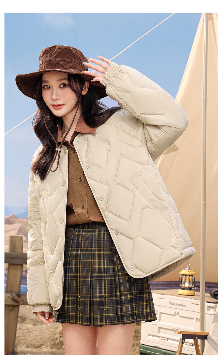 SNOWFLYING 2025 New Fashion Classic Versatile Lightweight Down Inner Shirt Windproof Cuff Warm Women's Short Down Jacket 7