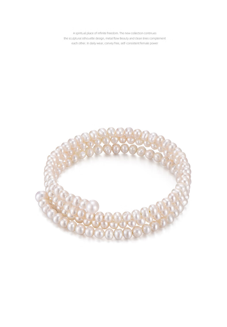 Aideyueding Freshwater Pearl Bracelet for Women, Luxury High-End Youthful Style Multi-Layer Bangle Beaded Bracelet Valentine's Day Gift Birthday Present for Girlfriend 3