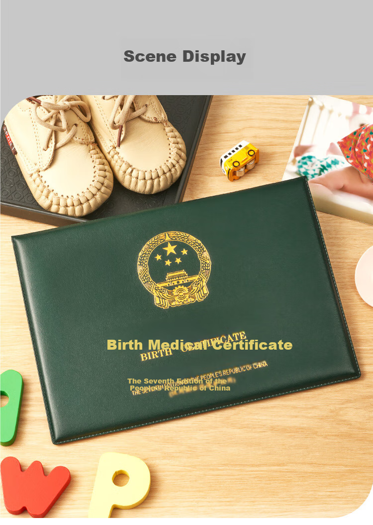 DSB (Disbi) Vaccine Record Cover, Standard Edition, Classic Thickened, Dark Green, Medical Certificate Outer Case for Baby Birth Certificate, Y11 8