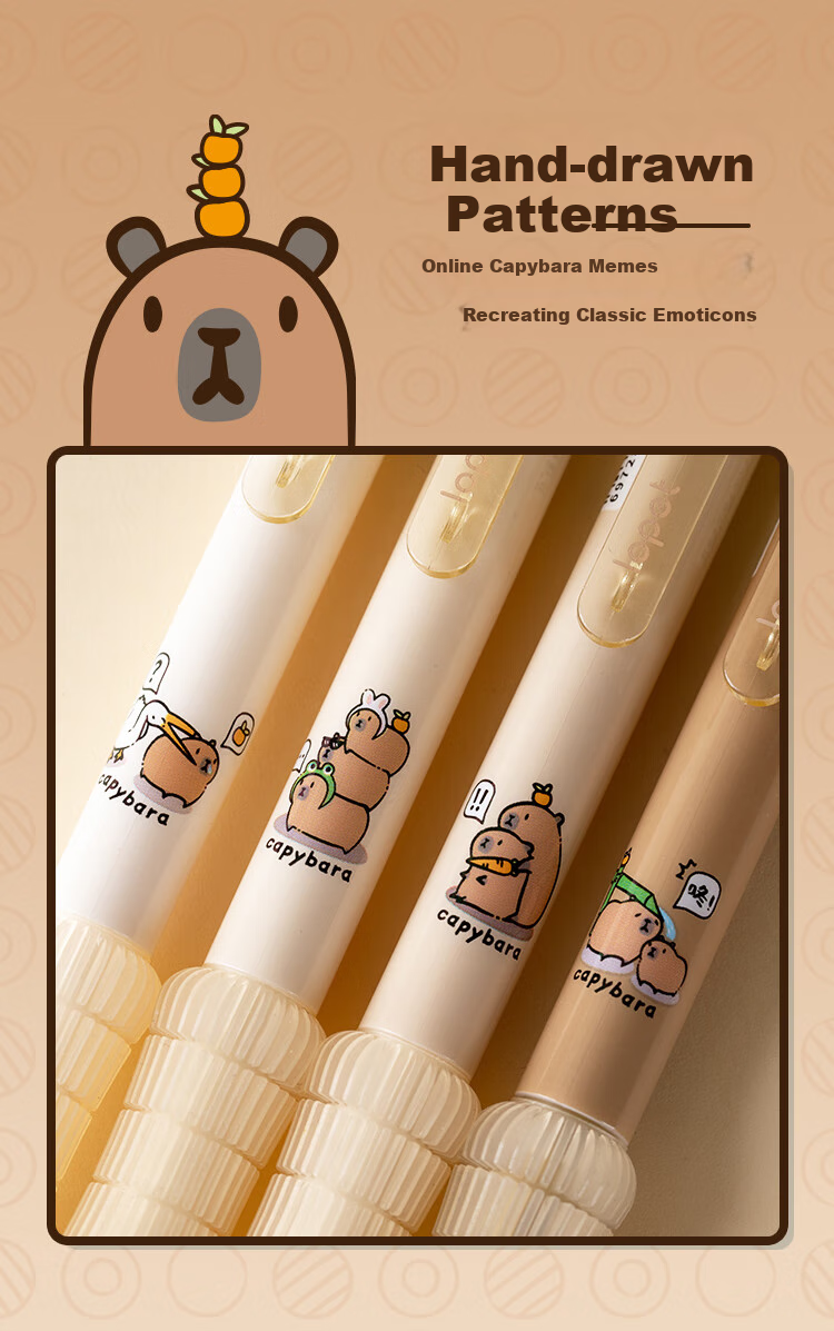 LOPET Capybara Automatic Pencil 0.5mm, Hand Guard Technology, Ultra-Soft Grip, Writing Comfortable, Buffer Anti-Breaking Lead, Drawing Pencil for Elementary Students, LT-7058 3