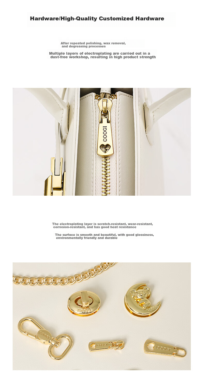 COOGI Women's Handbag, 2026 New Light Luxury Brand, Ladies' Kelly Bag, Qixi Valentine's Day Birthday Gift for Girlfriend Or Wife 8
