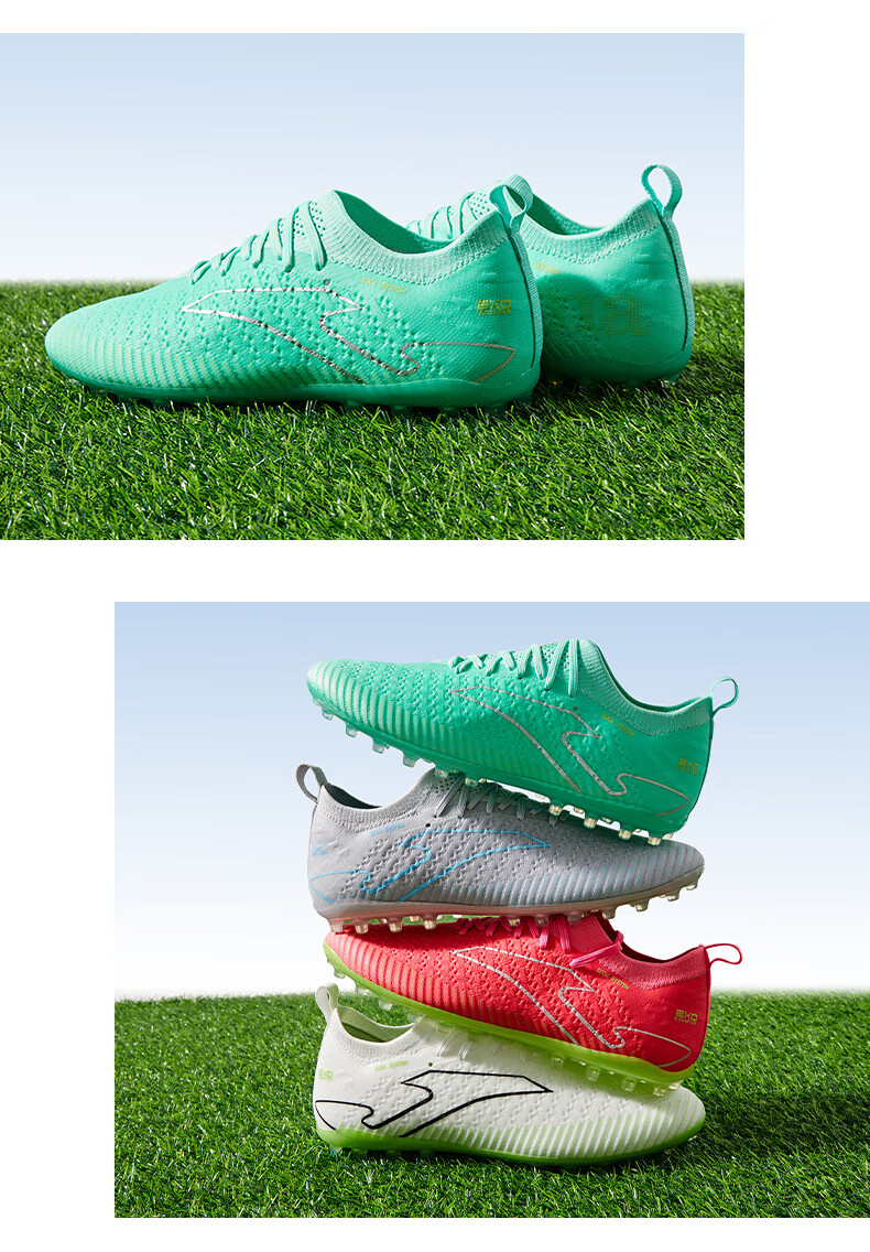 JOMA Thunder Sock Football Shoes MG Short Studs Non-slip Wear-resistant Lightweight Speed Training Shoes Rose Red Size 40 5