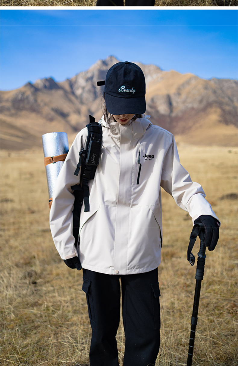 JEEP Men's Spring Outdoor Windproof Mountaineering Jacket Moonlight Blue [Single Layer] L 7