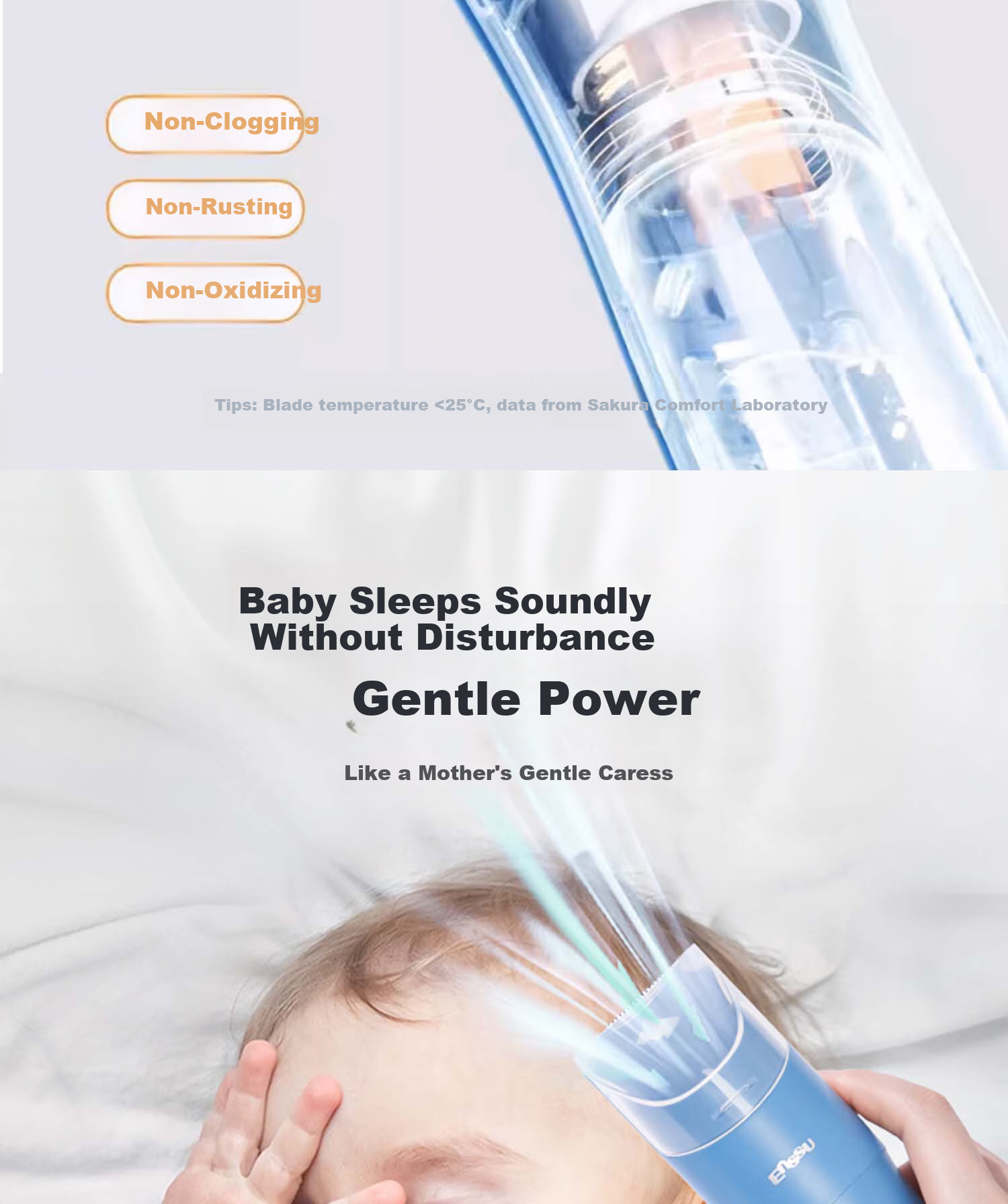 Enssu Baby Hair Clipper, Low Noise, Automatic Hair Suction, Children's Hair Trimmer, Infant Hair Cutter, Newborn Hair Scissors 13
