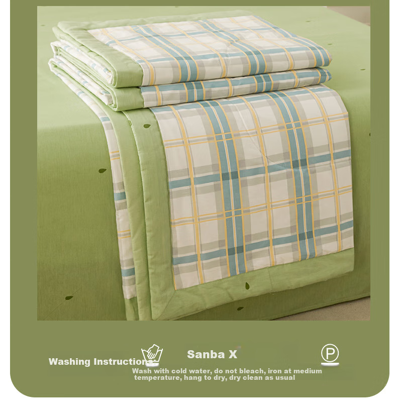 Grace Class A Pure Cotton Fabric Summer Quilt, Air Conditioning Cool Quilt, 2 Jin, 150*200cm, Plaid Patter 12
