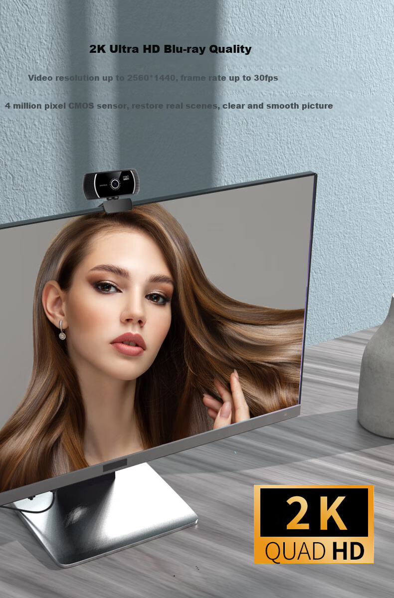 GESOBYTE C910S 4K Live Streaming Camera with Microphone, Ultra HD, Plug-And for Online Classes, Postgraduate Entrance Exams, Interviews, Video Calls, Meetings, Laptop And Desktop USB 3