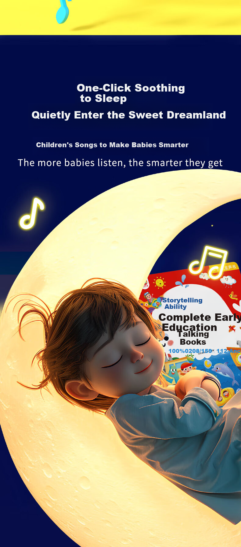 HAI YUE XING KONG Baby Learning to Speak Sound Book, Early Education Language Enlightenment Children's Toy, Finger-Touch Reading Machine, Sound Book, Birthday Gift 1