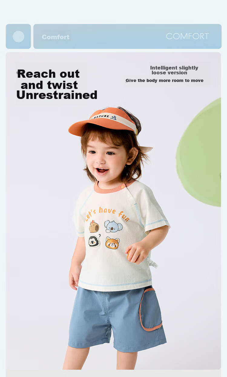 BALABALA Baby Short-Sleeve Set, Boys' Summer Outfit, Girls' Stylish Two-Piece Set, Fashionable Fresh Cute 208225119201 3