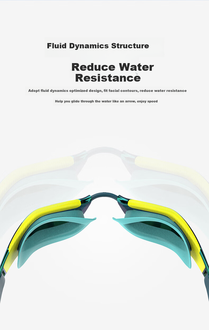 Speedo Fastskin Ultra Platinum Series Racing Training Anti-Fog Coated Swimming Goggles, Light White 4