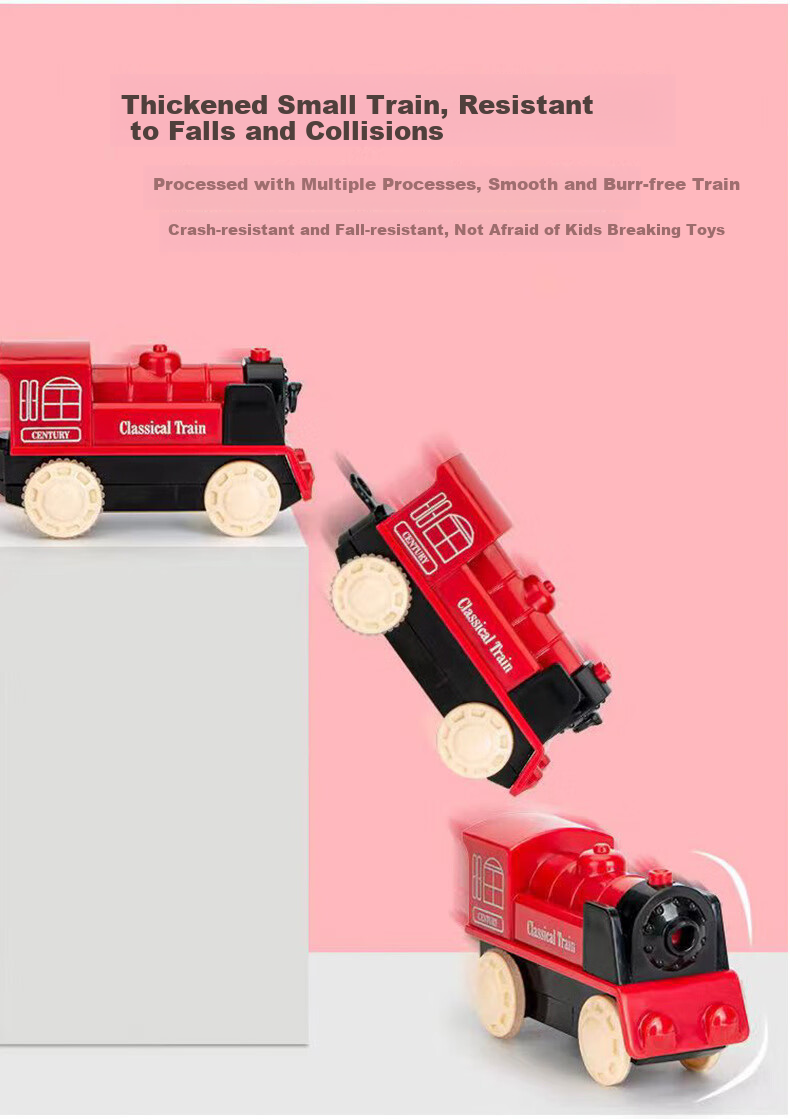 Beimuxing Children's Electric Train Track Car Toy, for Boys Aged 3-6, Roller Coaster Toy, Birthday Gift for Ages 7-14 6