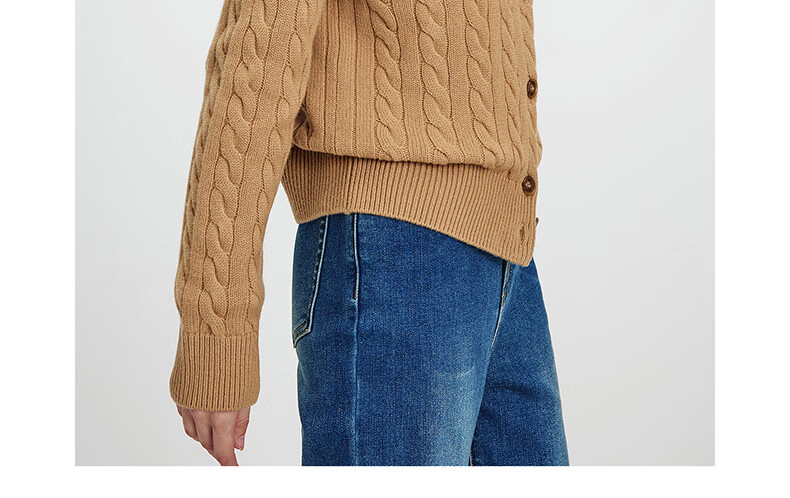 NaviKeel Italy Small Sailboat Women's 100% Wool Cable Knit Cardigan Sweater Jacket 2334094512 Light Gray M 31