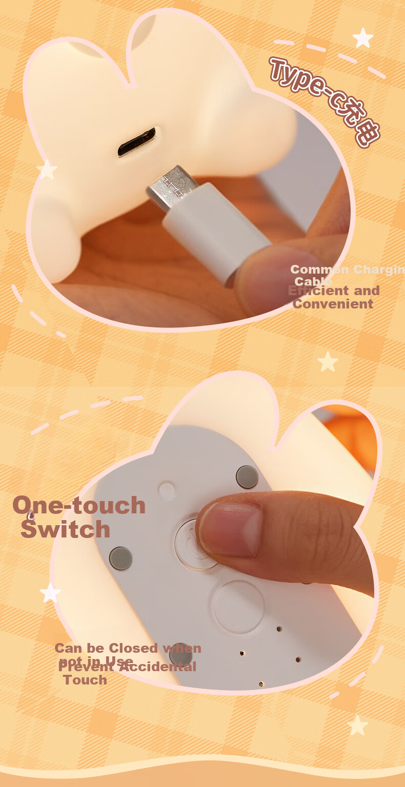 Xifeng Mid-Autumn Festival Gift, Small Night Light for Bedroom Sleep Aid, Birthday Present for Girls And Children, Practical And Aesthetically Pleasing Tap Light 14