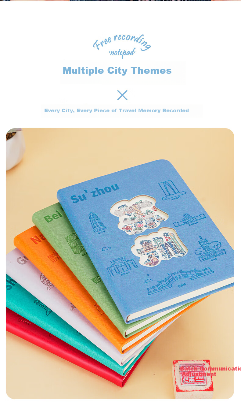 TENGXIONG City Stamp Collection Travel Journal Blank Notebook High-Quality Stamp Album for Mid-Autumn Festival, National Day Outings, Forbidden City Museum, Tourism Stamp Collection Chengdu 3