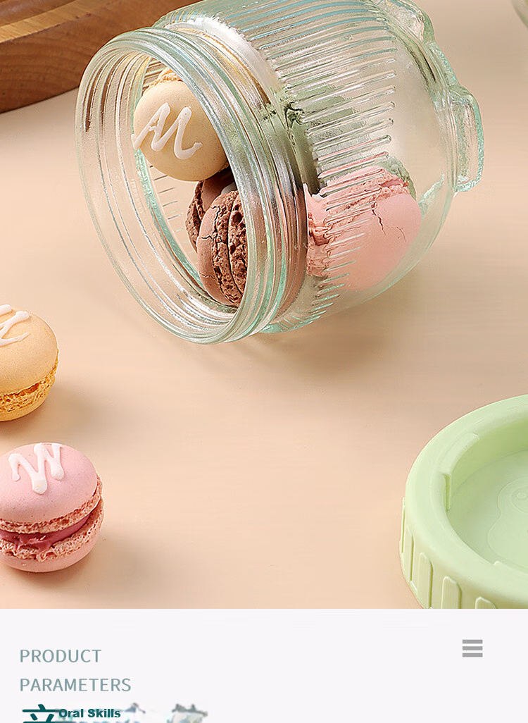 Baijie Airtight Glass Storage Jars with Cat Paw Design, Moisture-Proof Honey Jam Bottles, Tea Leaf Containers, 250ml, Pack of 6 6