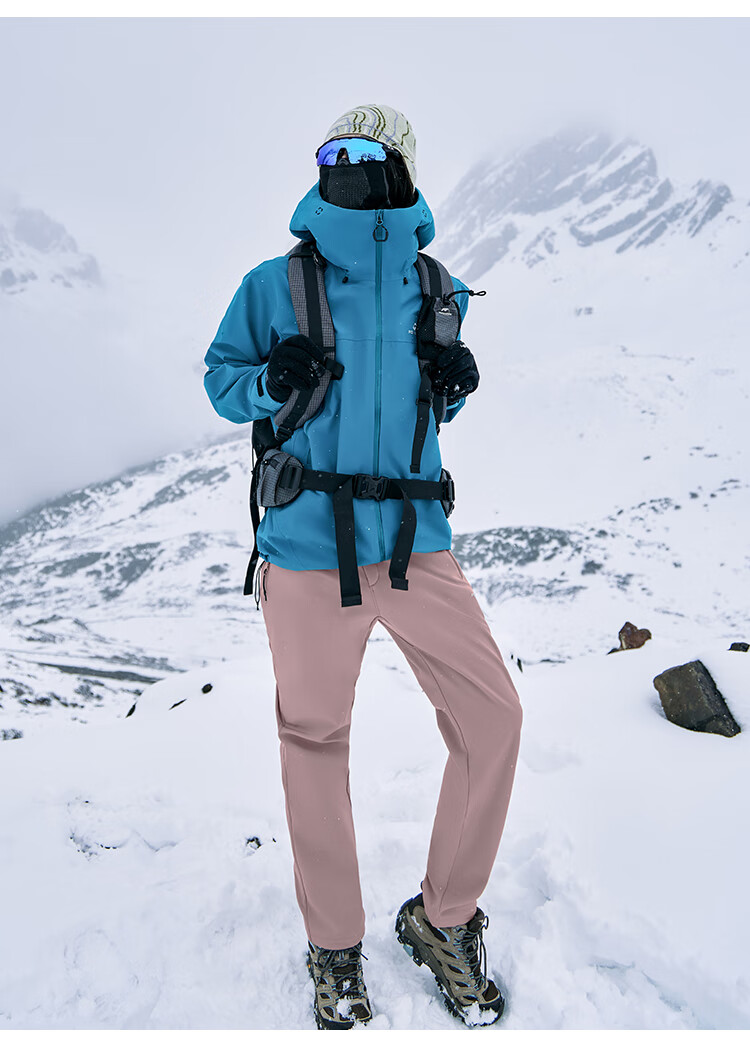 Toread Women's Softshell Pants Autumn Winter Fleece Lined Warm Straight Work Pants Outdoor Windproof Rainproof Hiking Mountaineering Sports Pants 13