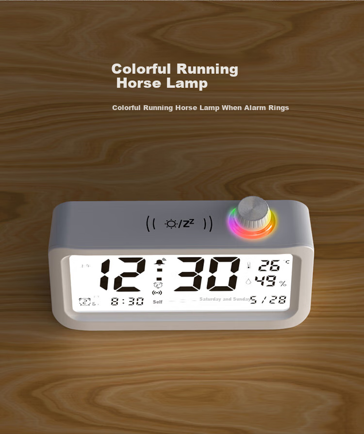 Compas Electronic Alarm Clock, New Smart Design for Students, Powerful Wake-Up Device for Children, Essential for Back-To And Graduation, Desktop Light-Sensitive Clock B2388A Green Back-To Seaso 10