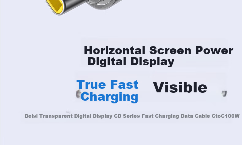 BASEUS Dual-Head Type-C Charging Cable, Digital Display PD100W Super Fast Charging Data Cable, Suitable for Huawei, Honor, Xiaomi, Apple 18/17/16/15 Phones, IPad, Laptops 2