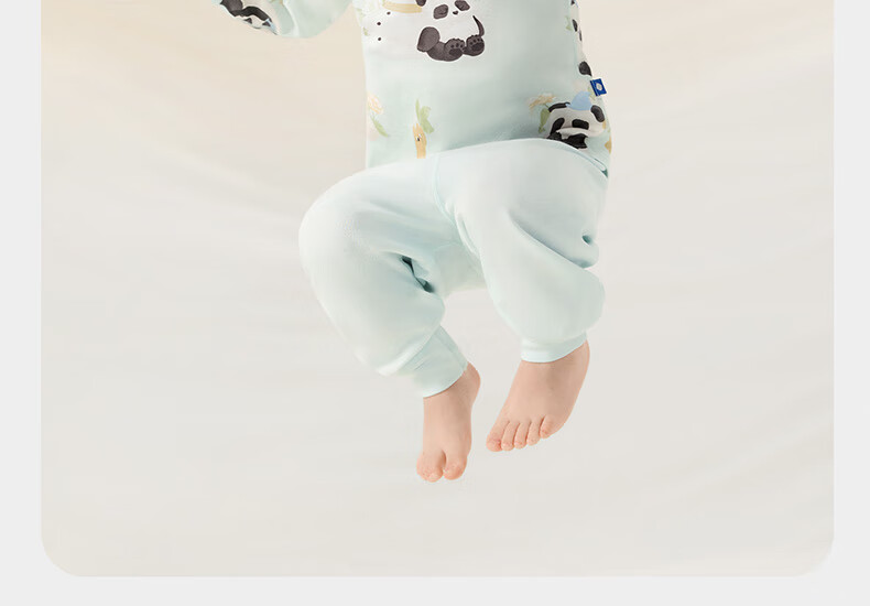Babycare Camellia Children's Homewear Modal Baby Pajamas Autumn Underwear Set Hugging Panda 80 7