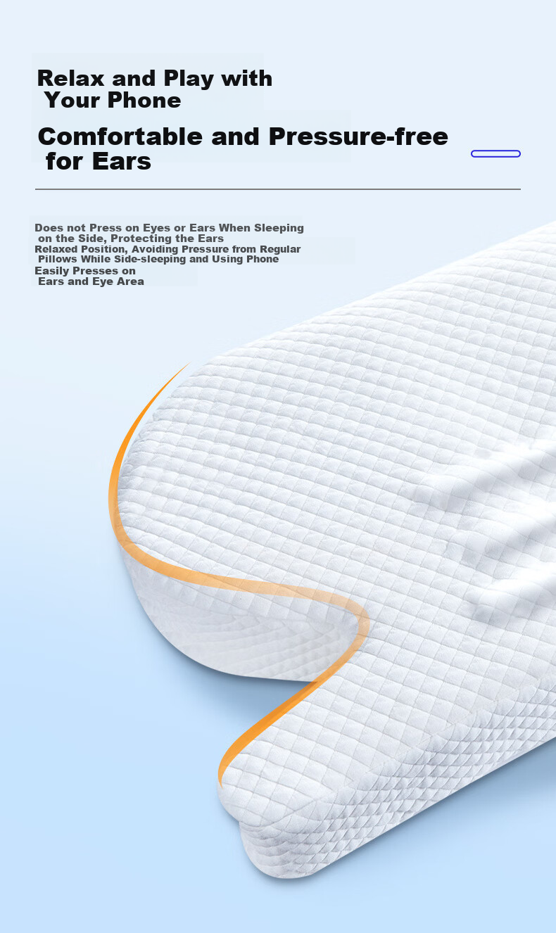 Aeromax Side Sleeping Jellyfish Pillow, No Face Pressure, Anti-Wrinkle, Anti- nasolabial Fold, Memory Foam Cervical Pillow, Hollow Design for Eye And Ear Protection, Neck Support 11