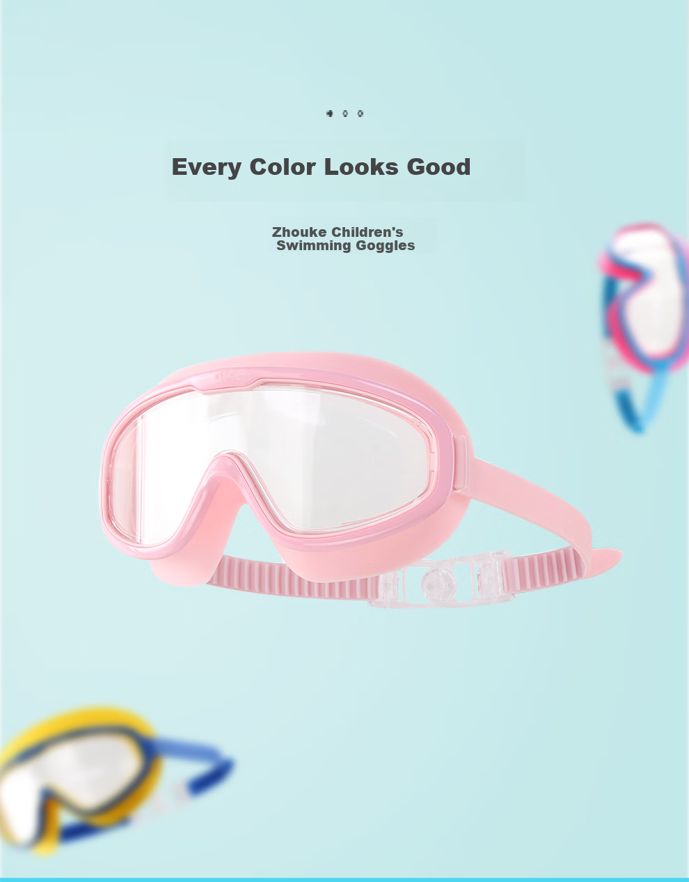 ZOKE Children's Large Frame Non-Prescription Swimming Goggles, High Definition Anti-Fog Waterproof Professional Swim Glasses 624502101-4 2