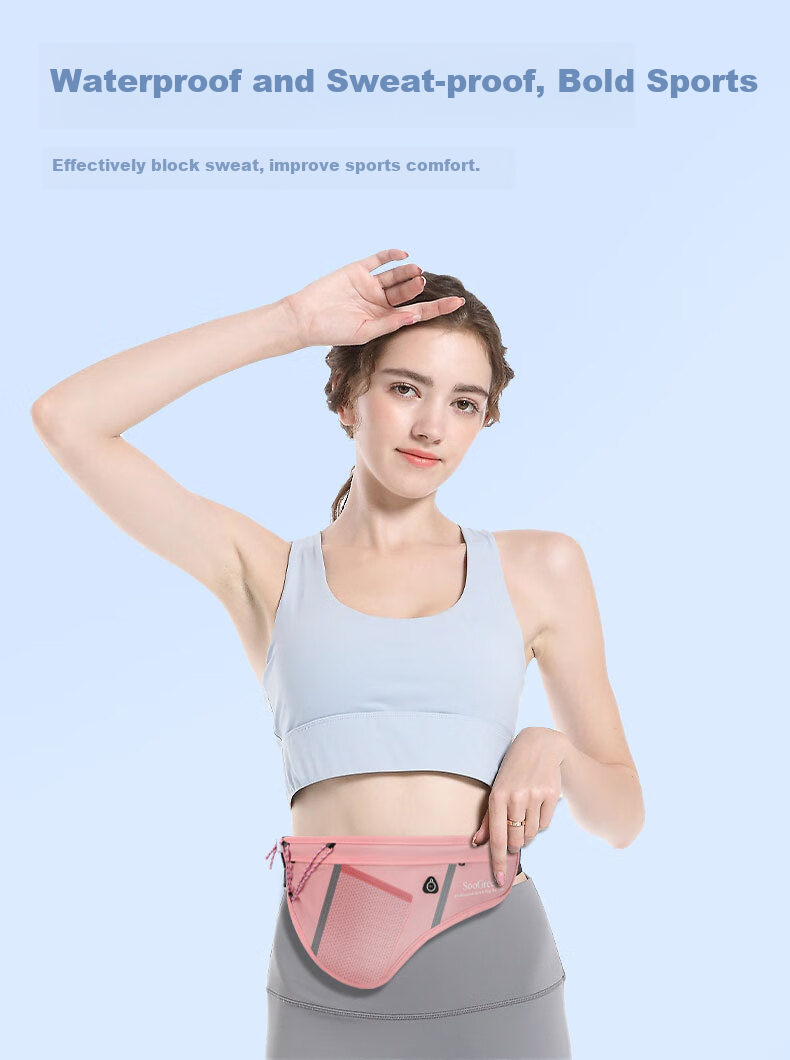 SooGree Sports Running Waist Pack for Men And Women, Outdoor Multifunctional Large Capacity Phone And Earphone Holder, Waterproof And Wear-Resistant Storage Gear 4
