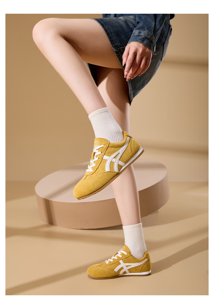 La Chapelle Women's Thick Sole Casual Low-top Lightweight Sports Shoes - XXE6625Z Yellow Size 37 3