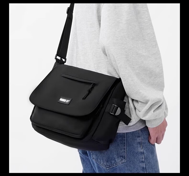 Huili Canvas Shoulder Bag for Men, 2025 New Style, Portable Large Capacity Commuter Casual Crossbody Bag for Me 13